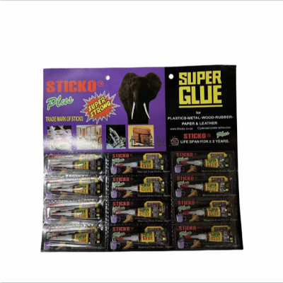 Foreign Trade Elephant 502 Glue Aluminum Tube Pack Strong Glue 12 PCs Suction Card Aluminum Tube Pack 502 Glue