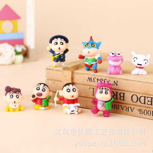 cartoon animation crayon xiaoxin hand-made diy toy doll decoration creative gift trend toy spot wholesale