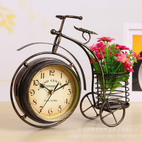 cross-border classical european creative fashion double-sided clock clock wholesale cafe decoration bar two-sided clock