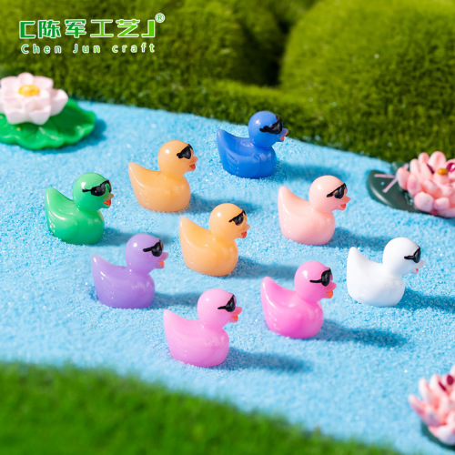 micro landscape ornaments moss landscaping resin crafts color little yellow duck doll pendant miniature mini ornaments