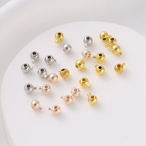 厂家新品铜制圆球收尾扣手链配件收尾扣夹圆形铜制手链定位扣批发