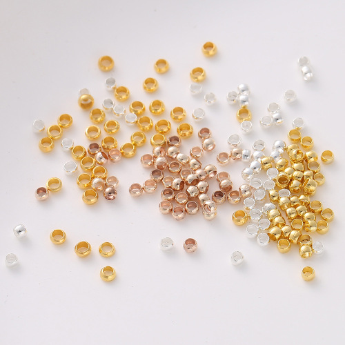 定制铜制定位珠彩色手链项链串珠配件电镀散珠站隔珠加工定做