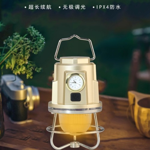 户外露营灯氛围感照明带时钟超长续航野营帐篷天幕营地充电led挂