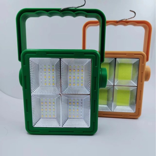 新太阳能手提灯携带充电户外露营防水便携式徒步手电筒工作探照灯