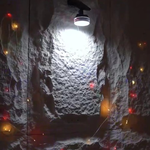 新款太阳能人体感应壁灯庭院花园路照明LED串灯多功能景观氛