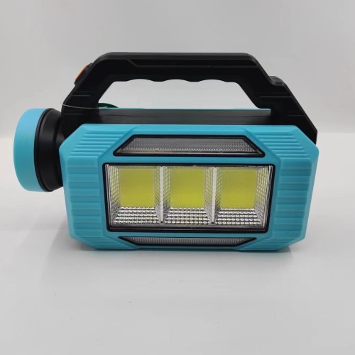 跨境新款太阳能露营灯 户外灯多功能探索照明手提探照灯cob工作灯