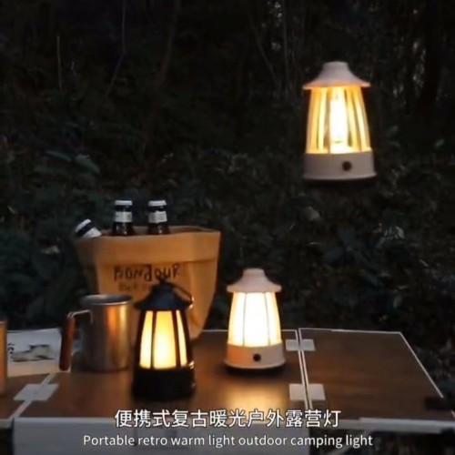 复古露营灯充电野营灯小马灯户外氛围照明led手提灯帐篷灯野营灯