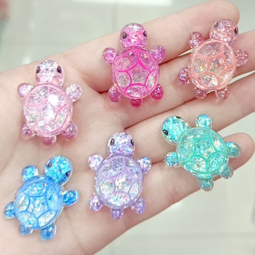 新款diy配件批发  卡通彩色小乌龟32mm玩具模型摆件装饰品盲袋配