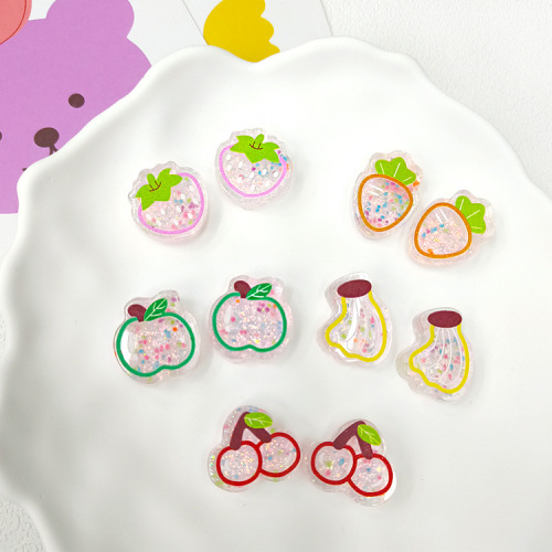 树脂夜光水果diy配件材料批发手机壳diy发饰奶油胶鞋扣配件材料