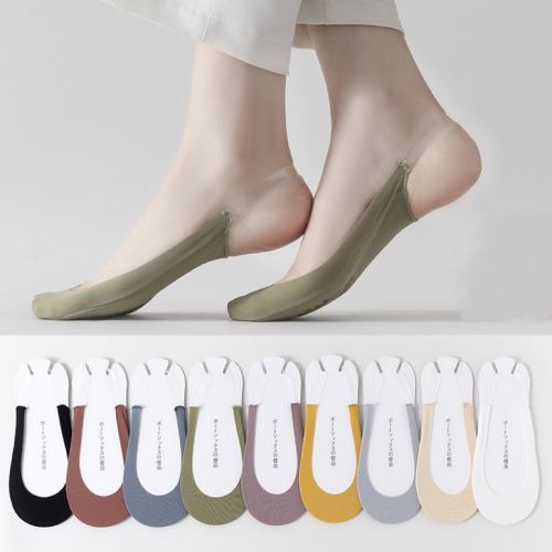 High Heels Socks Women‘s Summer Thin Half Non-Slip Non-Slip Transparent Hanging super Invisible Half Palm Invisible Socks 