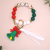 New Year Gift Pendant Christmas Gift Keychain Silicone Beads Bracelet Bracelets Santa Claus Sled Socks