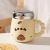 Ceramics mug cute bear mug mirror cup gift cup coffee mug..