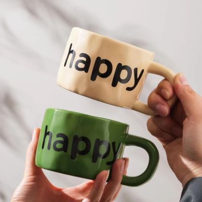 Ceramic mug coffee cup happy mug ..