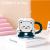 Cup with straw ceramic cup mug juice cup hot selling Cup cartoon Cup milk mug coffee cup.