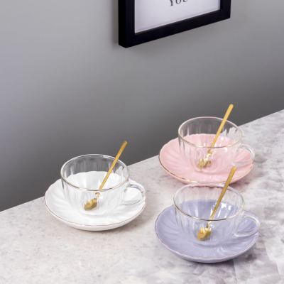 Glass Coffee Cup afternoon tea cup light luxury Cup High Borosilicate glasses
