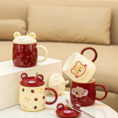 Bear mug ceramics cup coffee mug