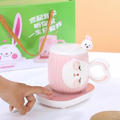 Thermal Cup Rabbit Warm Cup Ceramic Cup Mug easter rabbit mug ..