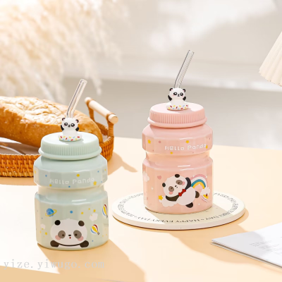 Panda Cup Ceramic Cup Cartoon Cup Gift Cup Good-looking Water Cup..