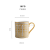 Gold Handle Cup Mosaic Cup Luxury Ceramic Cup ceramics mug .