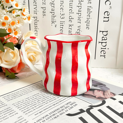 陶瓷杯条纹设计 单杯五色 简约设计 创意家居.