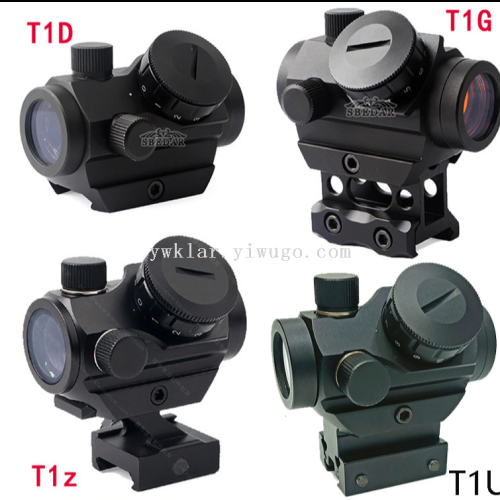 One Piece Dropshipping T1 Series Hollow Inclined Side Bridge Metal Red Film inside Red Dot Tactical Holographic Telescopic Sight