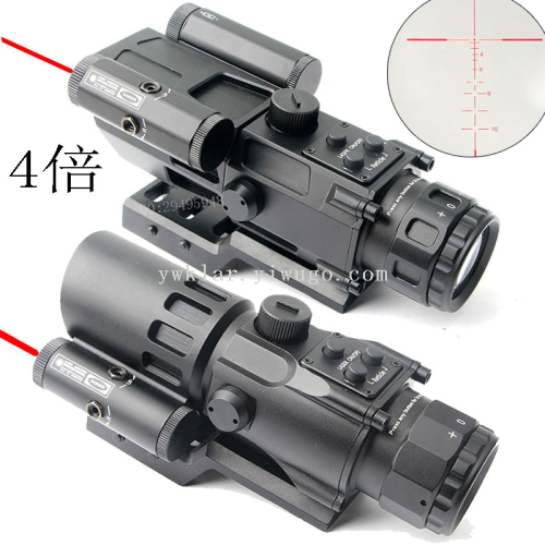 all-metal 4x32 up and down red laser button version outdoor anti-seismic red green blue three-lamp laser integrated sight