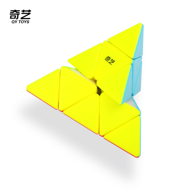 Qiyi Third-Level Pyraminx Colorful Children's Enlightenment Sticker-Free Special-Shaped Rubik's Cube Intelligence Rubik's Cube Wholesale