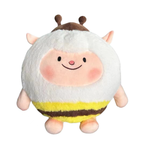 egg doll party dongdong lamb raw skin bee sheep doll 8-inch plush toy pillow