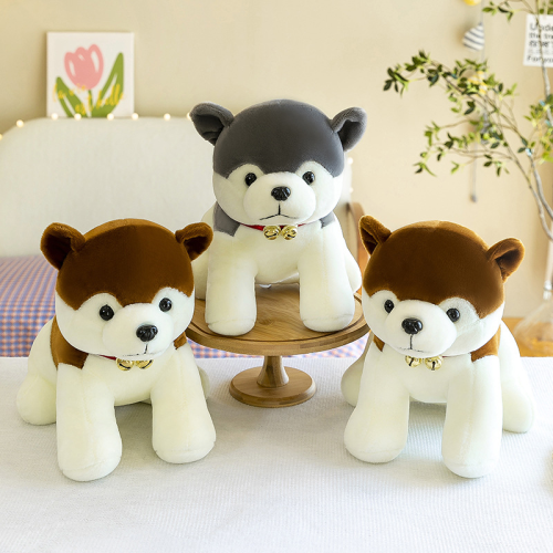 sitting style husky doll 8-inch plush toy pillow for girl children‘s gift doll wholesale