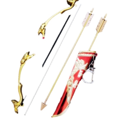Original Garo Eye of God Hou Yi Wind Blast Bow and Arrow Weapon Children's Toy Metal Model Bow and Arrow 18cm Ornaments
