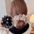 Organza Headdress Flower Korean High-Grade Pearl Aurora Large Intestine Hair Ring Temperament Mesh Headband Bun Headband Headdress