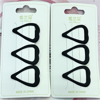 New Matte Black BB Clip Series Three Pack BB Clip Simple Versatile Korean Style Black Series Suit BB Clip