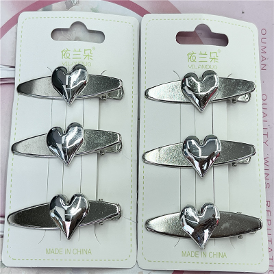 New Alloy Press Clip Series 2023 Latest Alloy Press Clip Ins Little Girl Simple All-Match Elegant Series