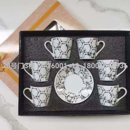 礼品定制咖啡具咖啡具陶瓷杯陶瓷碟带架子礼品赠送陶瓷字母壶套装