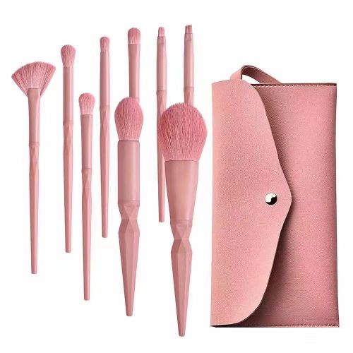 杰雅少女系列9支化妆刷套装高颜值化妆便携款全套粉底散粉刷