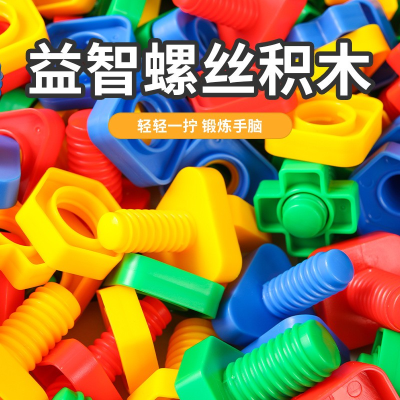 Screw Nut Plastic Matching Assembly Assembling Building Blocks Kindergarten Children Early Childhood Educational Toys