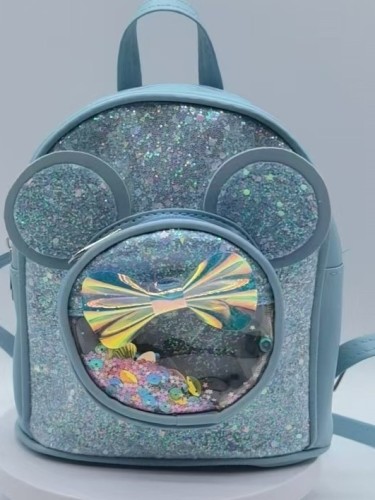 新款亮片儿童包包可爱卡通公主米奇双肩包女时尚休