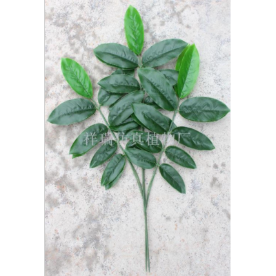 Simulation plant walnut leaf trilogy branch ji Le leaves peace leaves DIY photography background works decoration 