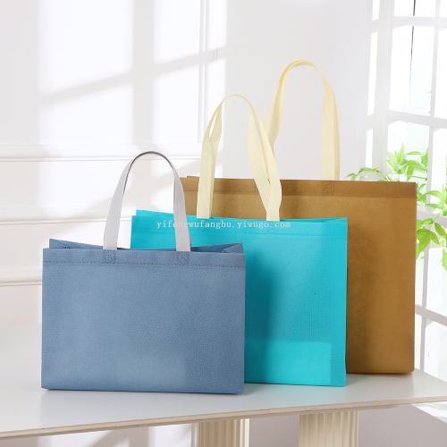 新款网红莫兰迪色系立体无纺布袋购物袋手提袋包装袋礼品袋