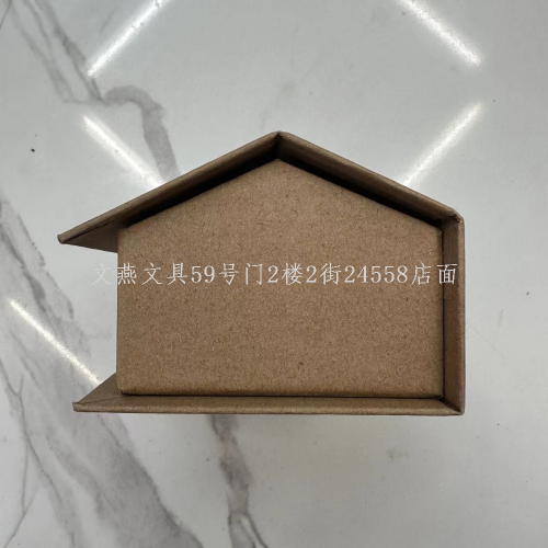 foreign trade creative stationery kraft paper note box house shape note box five-color note can be printed logo