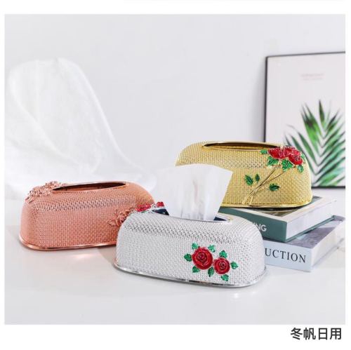 tissue box living room high-end entry lux new high-grade acrylic waterproof hotel office table decoration