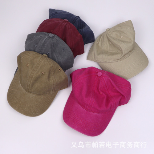 棒球百搭鸭舌帽潮流简约夏季防晒遮阳帽感水洗高级帽子男女多巴胺