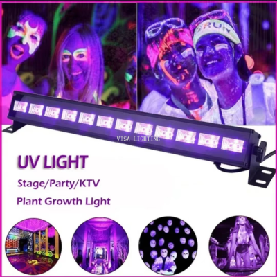 Led Line Purple Light Uv Wall Washer Voice Control Effect Stage Light Halloween Projection Lamp Ktv Bar Flash Light