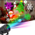 12 Pattern Led Super Bright Rotating Projection Snowflake Light Halloween Christmas Holiday Decoration Card Light