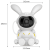 Star Light Projection Lamp Cross-Border Space Rabbit Starry Sky Remote Control Bluetooth Audio Desktop Ambience Light