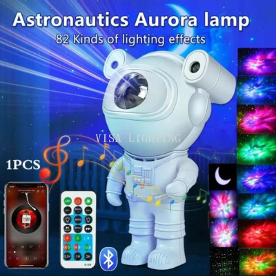 Astronaut Projection Lamp Led Bedroom Atmosphere Night Light Aurora Moon Spaceman Bluetooth Speaker Decoration