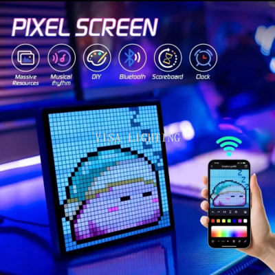Led Bluetooth Pixel Screen Diy Creative Table Pixel Screen Decoration Atmosphere Display Pixel Pixel Photo Frame