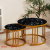 Coffee Table Stone Pte round Suit Stone Pte Light Luxury Small Apartment Hotel Apartment Ins Iron Art Tea Table