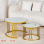 Coffee Table Stone Pte round Suit Stone Pte Light Luxury Small Apartment Hotel Apartment Ins Iron Art Tea Table