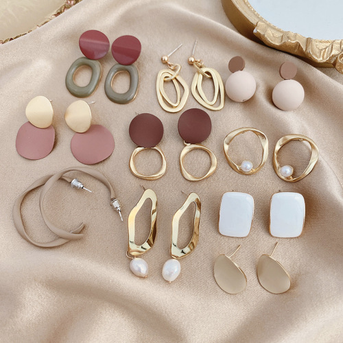 elegant simple s925 silver pin earrings korean  eye earrings metal vintage earrings wholesale  style earrings for women